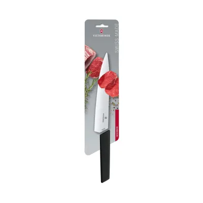 Кухонний ніж обробний Victorinox Swiss Modern Carving 22 см Чорний (6.9013.22B)