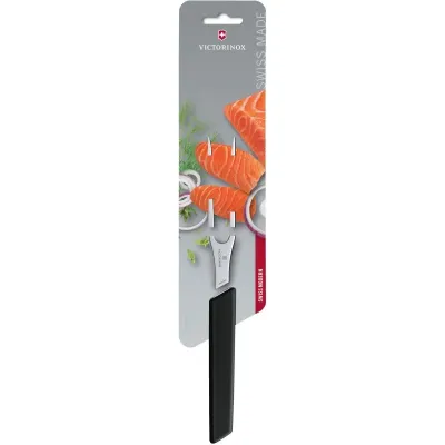 Кухонная разделочная вилка Victorinox Swiss Modern Carving 15 см Черная (6.9033.15B) Кухонная разделочная вилка Victorinox Swiss Modern Carving 15 см Черная (6.9033.15B)