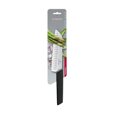 Кухонный нож Victorinox Swiss Modern Santoku 17 см Черный (6.9053.17KB)