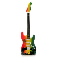 Гітара мініатюра No Brand Bob Marley 24х7,5х1,5 см Різнокольоровий (DN29869)