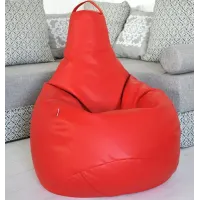 Кресло-мешок Beans Bag груша Экокожа 90*130 Красный (hub_TsEb30104)