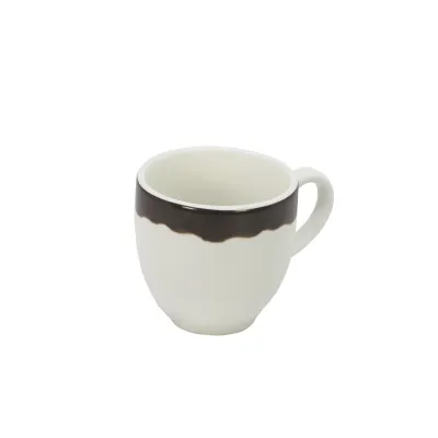 Чашка для эспрессо RAK Porcelain Woodart фарфор 90 мл Белый с коричневым (95120)