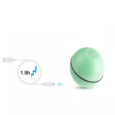 Игрушка для кошки Sundy USB smart мяч-шарик с хаотичным движением и излучаемой красной точкой Зеленый (303)