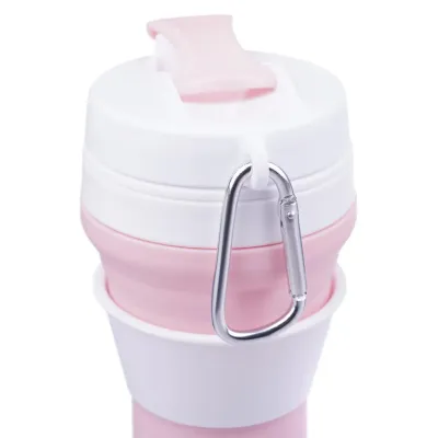 Складана силіконова склянка з кришкою та трубочкою Tonna Waist MARSHMALLOW 1 Складана силіконова склянка з кришкою та трубочкою Tonna Waist MARSHMALLOW 1