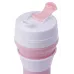 Складана силіконова склянка з кришкою та трубочкою Tonna Waist MARSHMALLOW 1 Складана силіконова склянка з кришкою та трубочкою Tonna Waist MARSHMALLOW 1