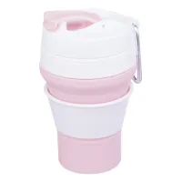 Складана силіконова склянка з кришкою та трубочкою Tonna Waist MARSHMALLOW 1 Складана силіконова склянка з кришкою та трубочкою Tonna Waist MARSHMALLOW 1