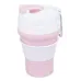 Складана силіконова склянка з кришкою та трубочкою Tonna Waist MARSHMALLOW 1