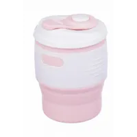 Складана силіконова склянка з кришкою Tonna Barrel MARSHMALLOW
