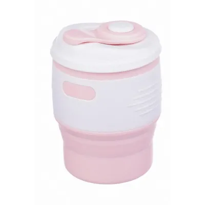 Складана силіконова склянка з кришкою Tonna Barrel MARSHMALLOW