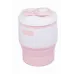 Складана силіконова склянка з кришкою Tonna Barrel MARSHMALLOW