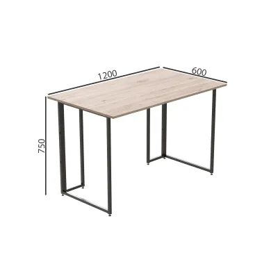 Компьютерный стол Ferrum-decor Ханна 75x120x60 черный ДСП Дуб Сан-Марино 16мм Компьютерный стол Ferrum-decor Ханна 75x120x60 черный ДСП Дуб Сан-Марино 16мм