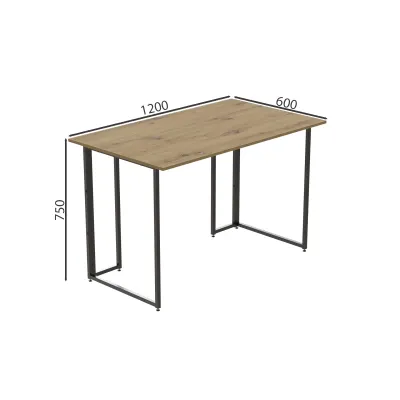 Комп'ютерний стіл Ferrum-decor Ханна 76x120x60 чорний ДСП Дуб Сан-Маріно 32мм Комп'ютерний стіл Ferrum-decor Ханна 76x120x60 чорний ДСП Дуб Сан-Маріно 32мм