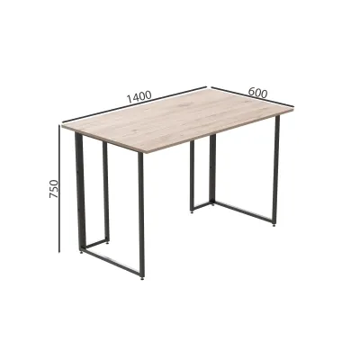 Компьютерный стол Ferrum-decor Ханна 75x140x60 черный ДСП Дуб Сан-Марино 16мм Компьютерный стол Ferrum-decor Ханна 75x140x60 черный ДСП Дуб Сан-Марино 16мм