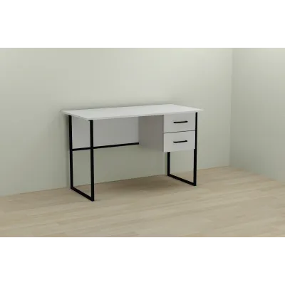 Комп'ютерний стіл Ferrum-decor Дакота 75x120x60 чорний ДСП Біле 16мм