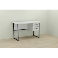 Комп'ютерний стіл Ferrum-decor Дакота 76x140x60 чорний ДСП Біле 32мм