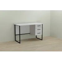 Комп'ютерний стіл Ferrum-decor Гаррі 75x140x60 чорний ДСП Біле 16мм