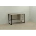 Компьютерный стол Ferrum-decor Гарри 75x120x70 черный ДСП Дуб Сонома 16мм