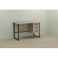 Компьютерный стол Ferrum-decor Гарри 75x140x70 черный ДСП Дуб Сонома 16мм