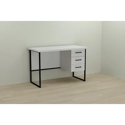 Комп'ютерний стіл Ferrum-decor Гаррі 76x140x70 чорний ДСП Біле 32мм Комп'ютерний стіл Ferrum-decor Гаррі 76x140x70 чорний ДСП Біле 32мм