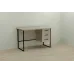 Компьютерный стол Ferrum-decor Гарри 76x140x70 черный ДСП Дуб Сонома 32мм