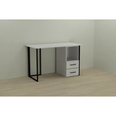 Комп'ютерний стіл Ferrum-decor Отто 75x120x60 чорний ДСП Біле 16мм Комп'ютерний стіл Ferrum-decor Отто 75x120x60 чорний ДСП Біле 16мм