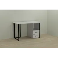 Комп'ютерний стіл Ferrum-decor Отто 75x140x60 чорний ДСП Біле 16мм