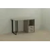 Компьютерный стол Ferrum-decor Отто 76x140x70 черный ДСП Дуб Сонома 32мм