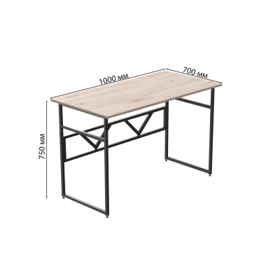 Компьютерный стол Ferrum-decor Раян 75x100x70 черный ДСП Дуб Сан-Марино 16мм Компьютерный стол Ferrum-decor Раян 75x100x70 черный ДСП Дуб Сан-Марино 16мм