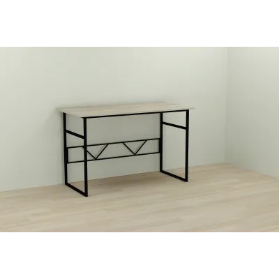 Компьютерный стол Ferrum-decor Раян 75x140x70 черный ДСП Дуб Сонома 16мм