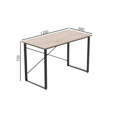 Комп'ютерний стіл Ferrum-decor Дейв 75x120x60 чорний ДСП Дуб Сан-Маріно 16мм