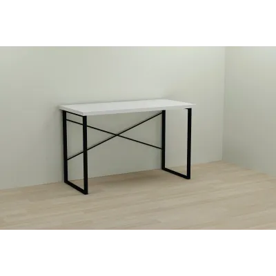Комп'ютерний стіл Ferrum-decor Дейв 75x140x60 чорний ДСП Біле 32мм Комп'ютерний стіл Ferrum-decor Дейв 75x140x60 чорний ДСП Біле 32мм