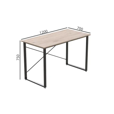 Компьютерный стол Ferrum-decor Дейв 75x120x70 черный ДСП Дуб Сан-Марино 32мм