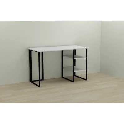 Компьютерный стол Ferrum-decor Кевин 75x140x60 черный ДСП Белое 16мм Компьютерный стол Ferrum-decor Кевин 75x140x60 черный ДСП Белое 16мм