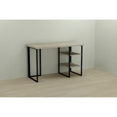 Комп'ютерний стіл Ferrum-decor Кевін 75x140x60 чорний ДСП Дуб Сонома 32мм