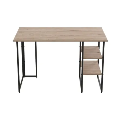 Комп'ютерний стіл Ferrum-decor Кевін 75x140x60 чорний ДСП Дуб Сан-Маріно 32мм