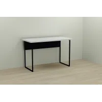 Компьютерный стол Ferrum-decor Майк 75x140x60 черный ДСП Белое 32мм