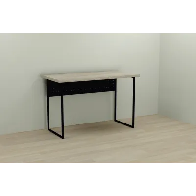 Компьютерный стол Ferrum-decor Майк 75x120x70 черный ДСП Дуб Сонома 32мм