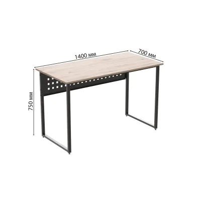 Комп'ютерний стіл Ferrum-decor Майк 75x140x70 чорний ДСП Дуб Сан-Маріно 16мм