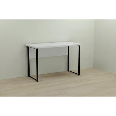 Компьютерный стол Ferrum-decor Курт 75x100x60 черный ДСП Белое 32мм