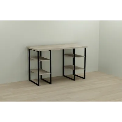 Комп'ютерний стіл Ferrum-decor Карен 75x120x60 чорний ДСП Дуб Сонома 32мм