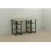 Компьютерный стол Ferrum-decor Карэн 75x140x70 черный ДСП Дуб Сонома 32мм