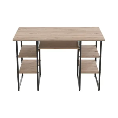 Компьютерный стол Ferrum-decor Тим 75x120x60 черный ДСП Дуб Сан-Марино 32мм
