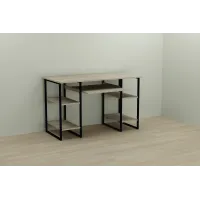 Компьютерный стол Ferrum-decor Тим 75x140x60 черный ДСП Дуб Сонома 16мм Компьютерный стол Ferrum-decor Тим 75x140x60 черный ДСП Дуб Сонома 16мм