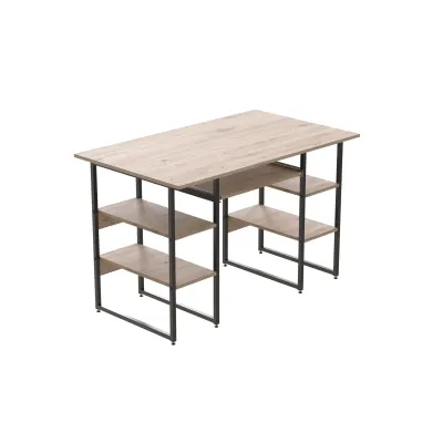 Комп'ютерний стіл Ferrum-decor Тім 75x140x60 чорний ДСП Дуб Сан-Маріно 16мм