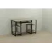 Компьютерный стол Ferrum-decor Тим 75x140x60 черный ДСП Дуб Сонома 32мм