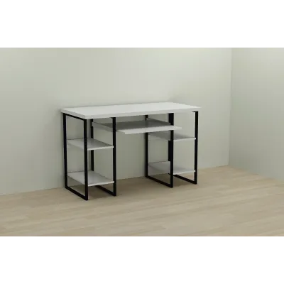 Компьютерный стол Ferrum-decor Тим 75x120x70 черный ДСП Белое 32мм Компьютерный стол Ferrum-decor Тим 75x120x70 черный ДСП Белое 32мм