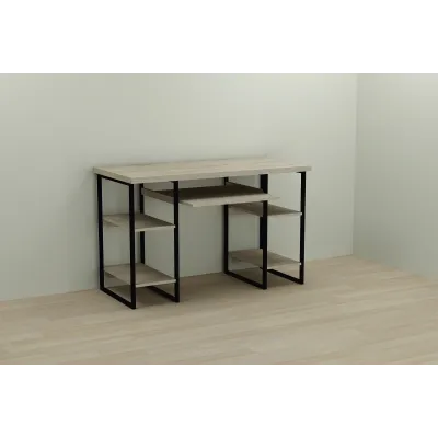 Компьютерный стол Ferrum-decor Тим 75x120x70 черный ДСП Дуб Сонома 32мм Компьютерный стол Ferrum-decor Тим 75x120x70 черный ДСП Дуб Сонома 32мм