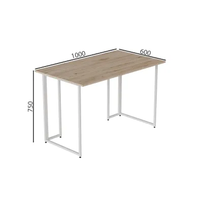 Компьютерный стол Ferrum-decor Ханна 75x100x60 белый ДСП Дуб Сан-Марино 16мм