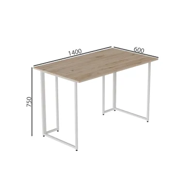 Компьютерный стол Ferrum-decor Ханна 75x140x60 белый ДСП Дуб Сан-Марино 32мм Компьютерный стол Ferrum-decor Ханна 75x140x60 белый ДСП Дуб Сан-Марино 32мм