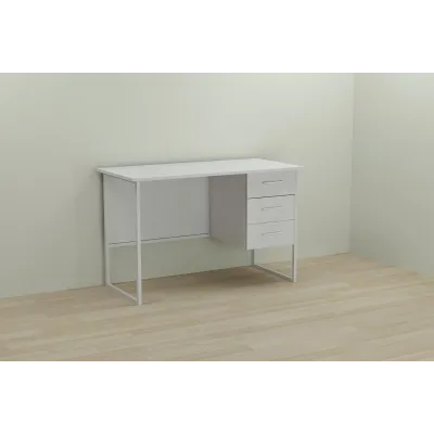 Компьютерный стол Ferrum-decor Гарри 75x120x60 белый ДСП Белое 16мм Компьютерный стол Ferrum-decor Гарри 75x120x60 белый ДСП Белое 16мм
